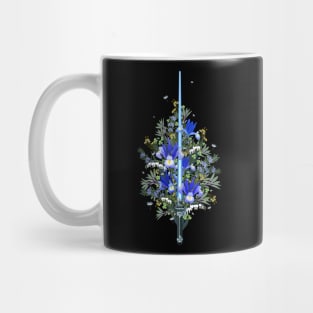 Floral laser sword blue 1 Mug